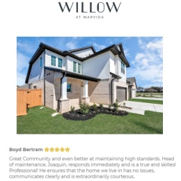 Willow at Marvida google review of property