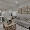 living room connected to kitchen