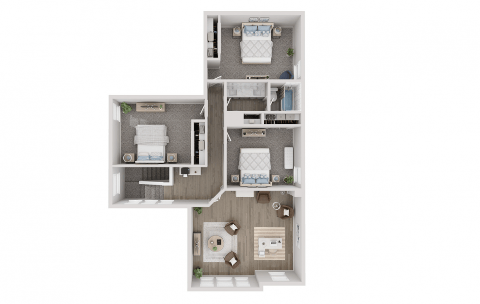 Magnolia - 4 bedroom floorplan layout with 2.5 baths and 2489 square feet. (Floor 2)