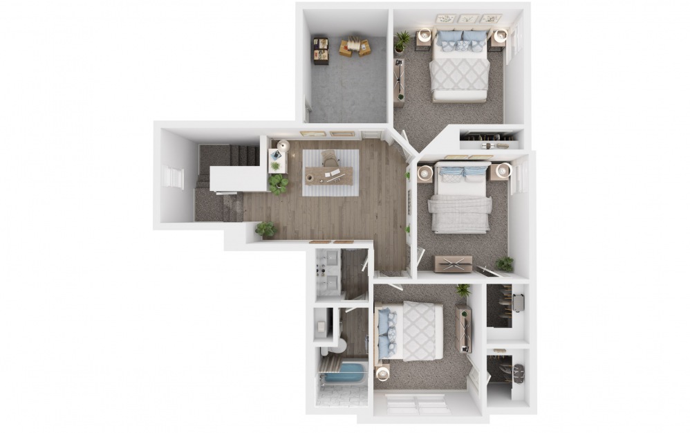 Cypress - 4 bedroom floorplan layout with 2.5 baths and 1804 square feet. (Floor 2)