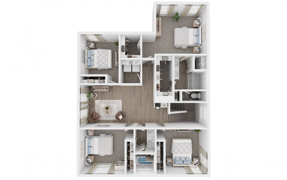 Willow - 5 bedroom floorplan layout with 3 baths and 2461 square feet. (Floor 2)
