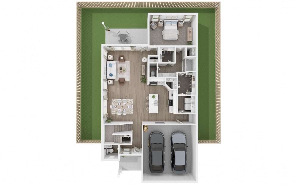 Redbud - 4 bedroom floorplan layout with 2.5 baths and 2489 square feet. (Floor 1)