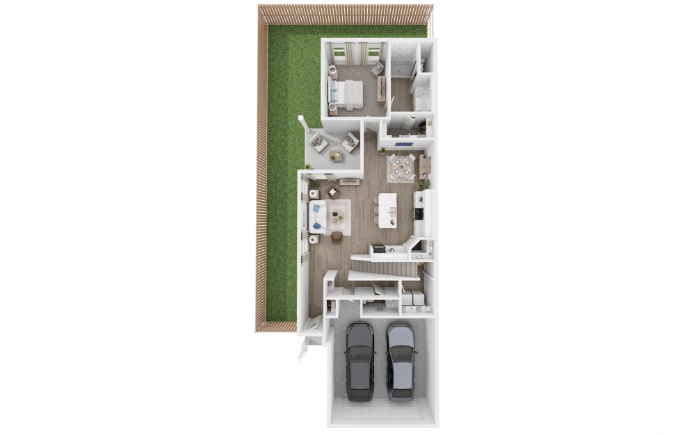 Hickory - 4 bedroom floorplan layout with 2.5 baths and 2110 square feet. (Floor 1)