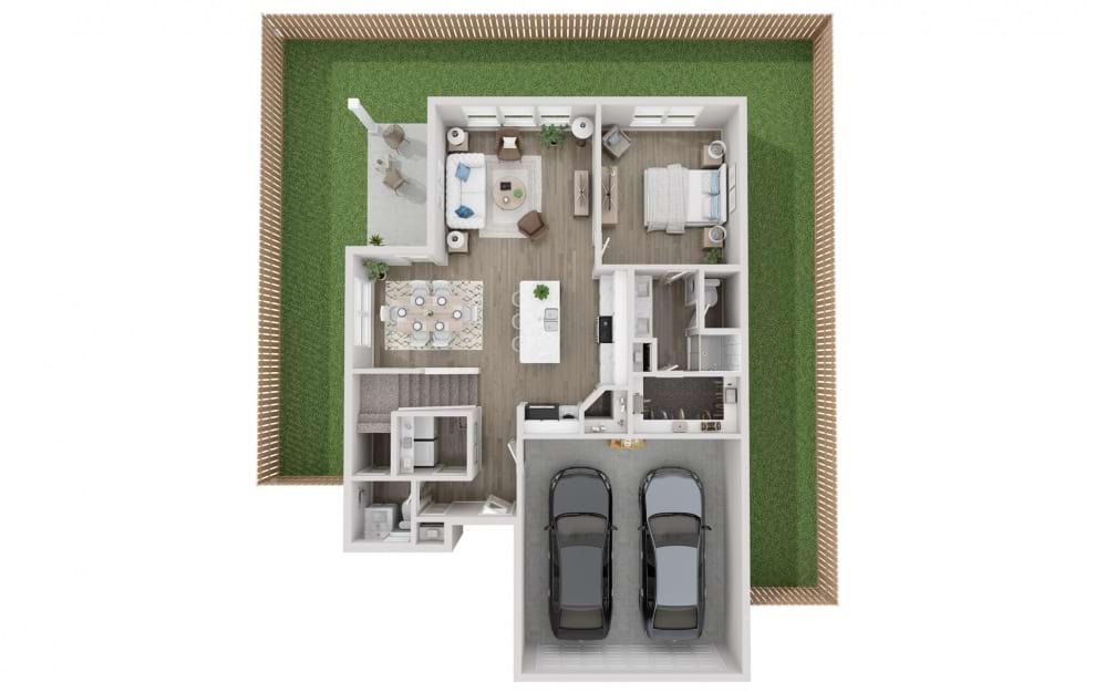Cypress - 4 bedroom floorplan layout with 2.5 baths and 1804 square feet. (Floor 1)