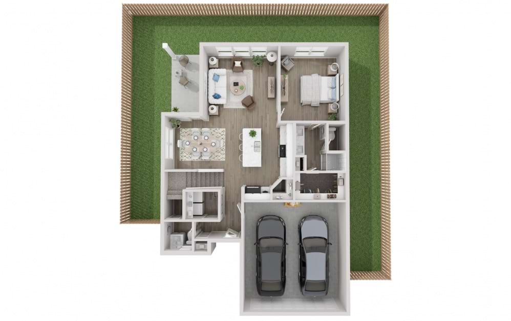 Adair - 5 bedroom floorplan layout with 3.5 baths and 2099 square feet. (Floor 1)
