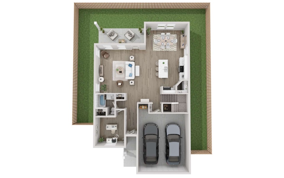 Holly - 5 bedroom floorplan layout with 3 bathrooms and 2461 square feet (Floor 1)