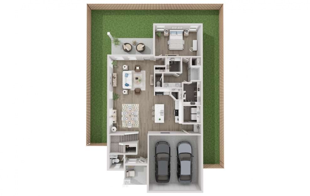 Magnolia - 4 bedroom floorplan layout with 2.5 baths and 2489 square feet. (Floor 1)